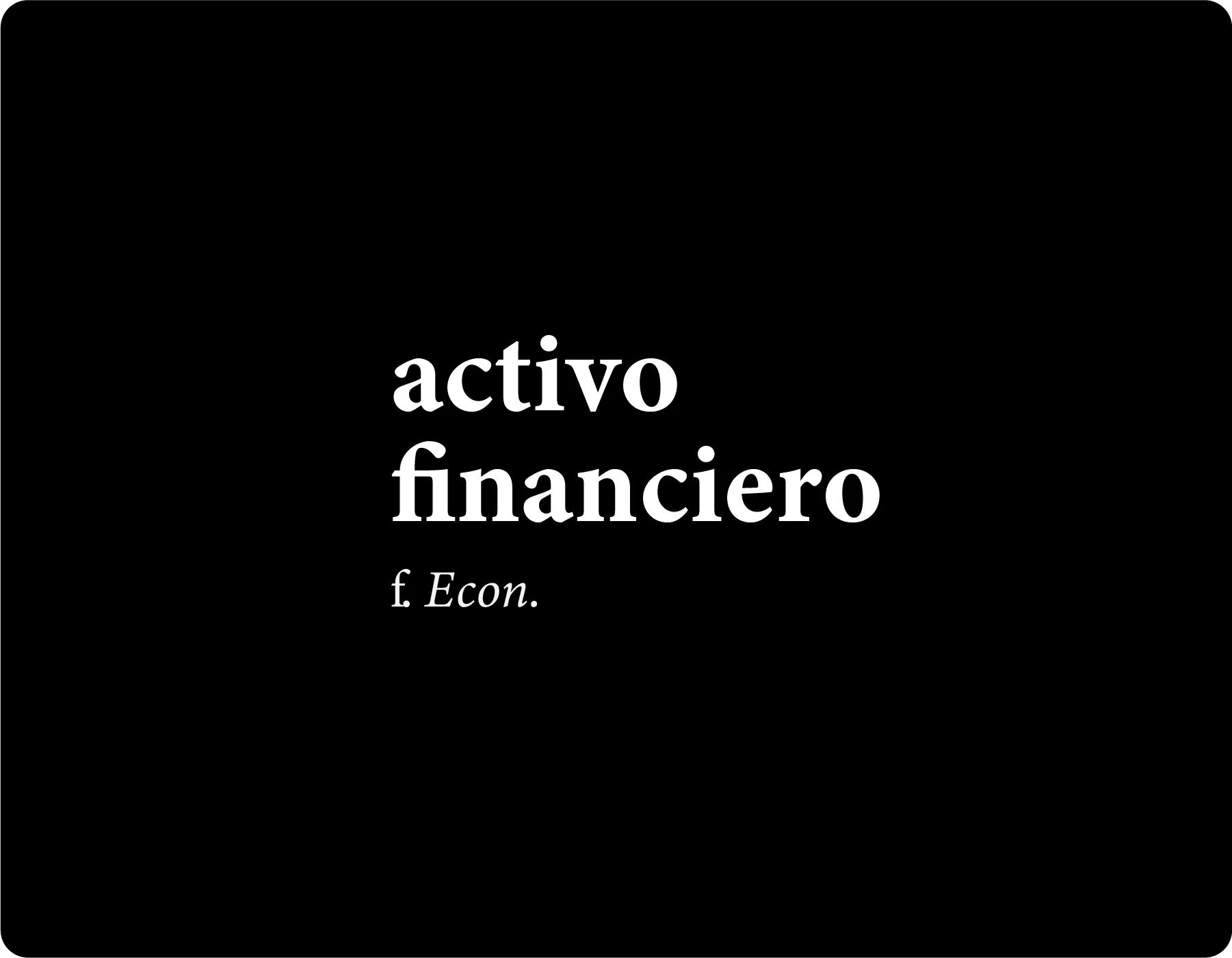 Activo financiero